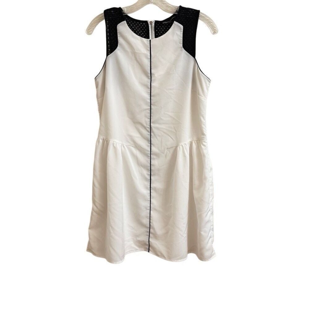 W118 by Walter Baker Heidi Dress Off White & Black Sleeveless Size Small